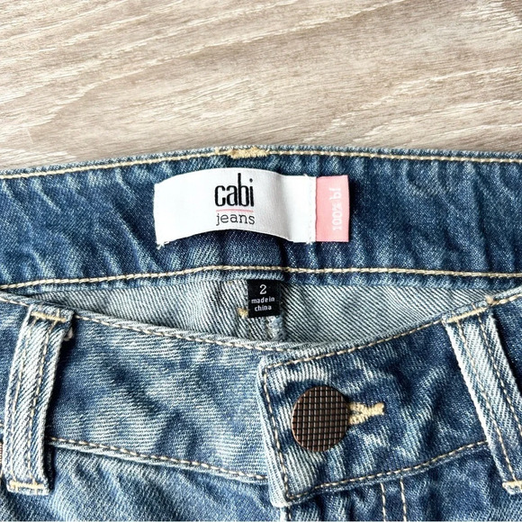 Cabi The Maverick Boyfriend Jeans in Super Destructed Wash Blue - Picture 7 of 16
